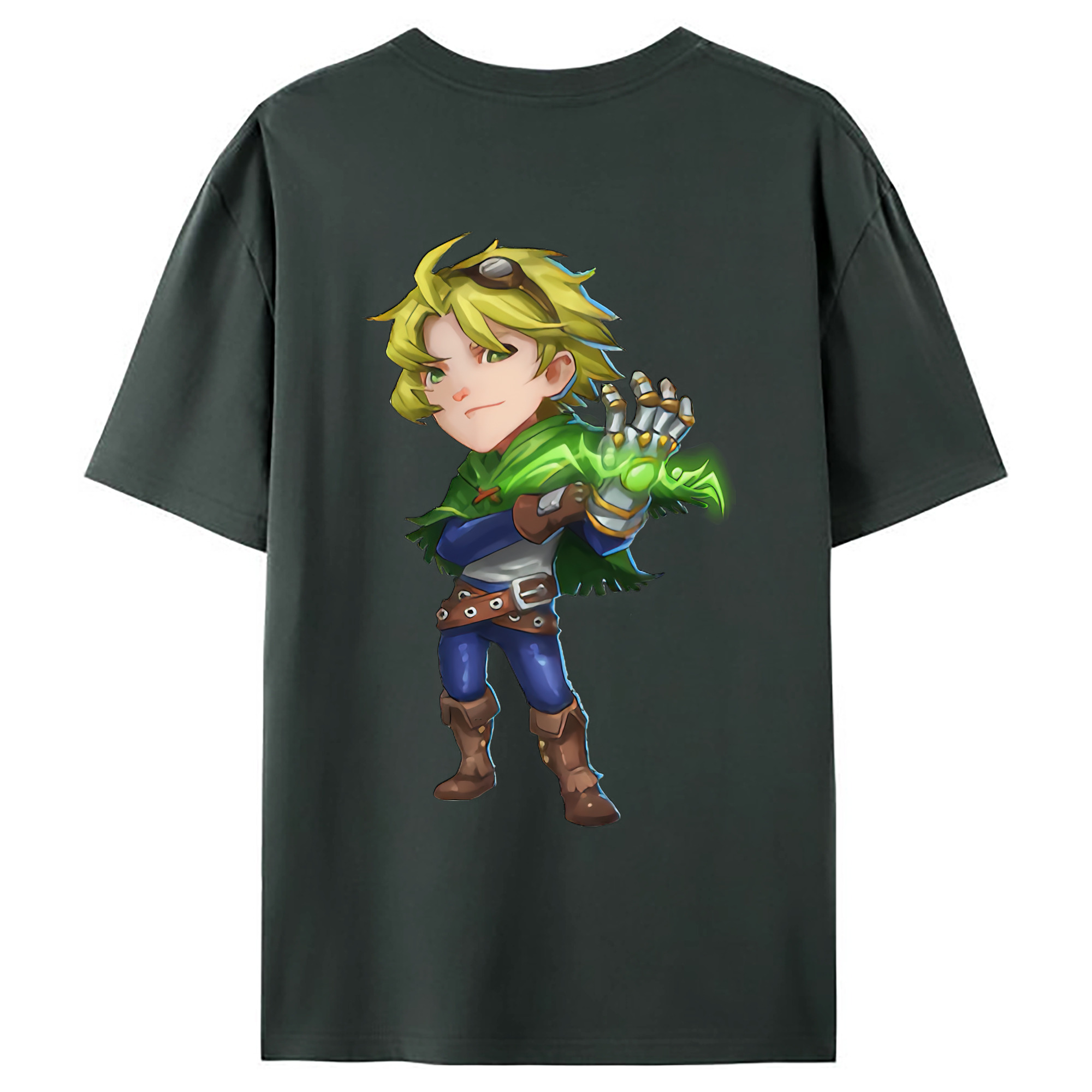 （画像用） リーグ・オブ・レジェンド League of Legends LOL 綿100％ メンズ半袖Tシャツ（バックプリント） 通気性